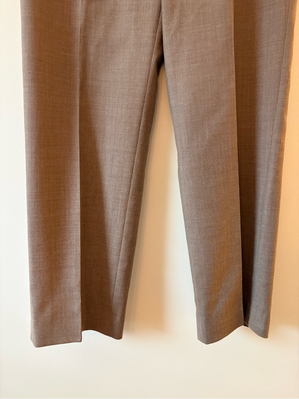 Vintage Wide Leg Brown Wool Trousers by Baycrest Made in Canada Size 18/XXL Fall - Picture 6 of 11